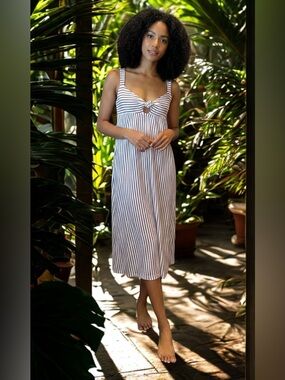 Zara Trafaluc Striped Sleeveless Dress